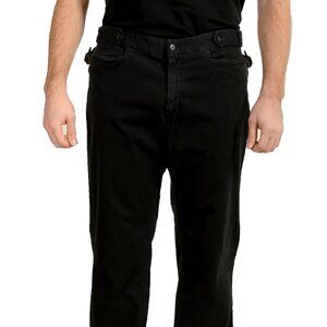 Just Cavalli Men's Off Black Casual Straight Leg Pants US 40 IT 56